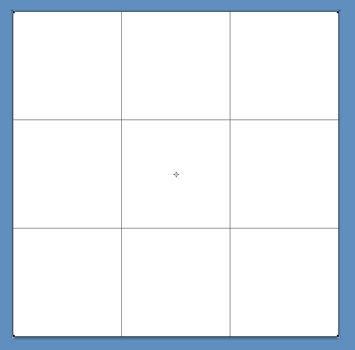 Empty frame of the rule of thirds theory 